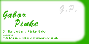 gabor pinke business card